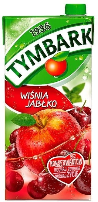 Napój jabłko-wiśnia Tymbark, karton, 1l
