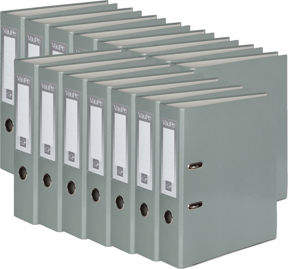 15x Segregator A4 VauPe FCK, 75mm, do 500 kartek, szary