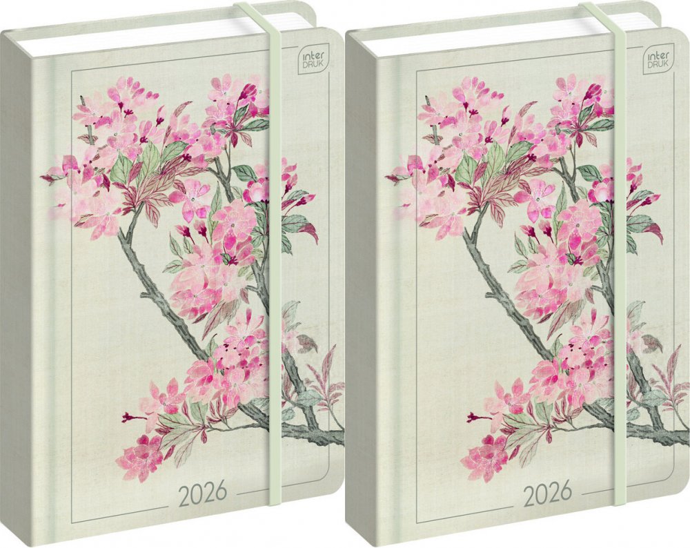 2x Kalendarz książkowy 2026, Interdruk, Mat+UV Cherry, A5, dzienny