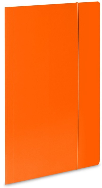 Teczka kartonowa z gumką lakierowana Barbara, A4, 3mm, pomarańczowy
