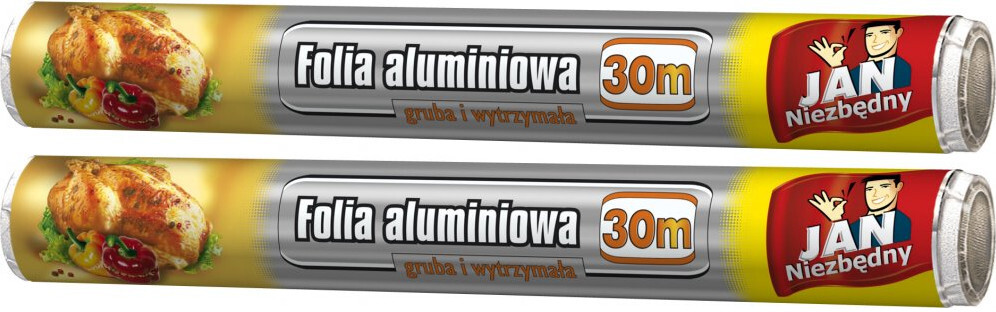 2x Folia aluminiowa Jan Niezbędny, rolka, 30m