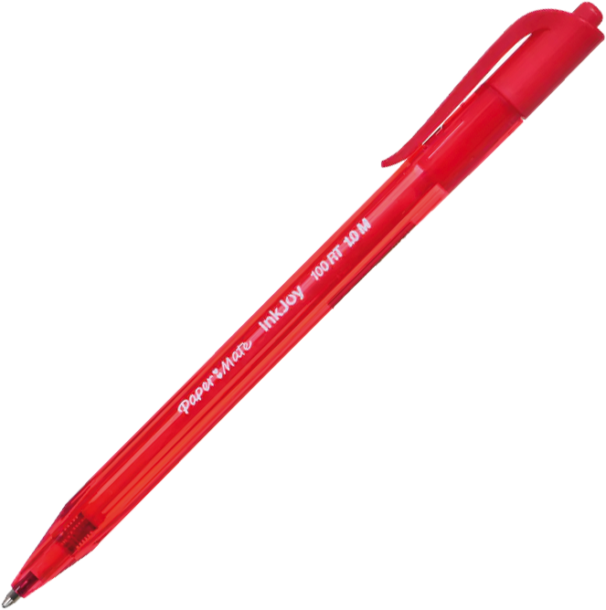 Długopis automatyczny Paper Mate, InkJoy 100RT, M (1mm), czerwony