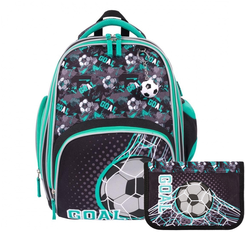 Zestaw: Plecak szkolny Bambino premium B8 Goal + piórnik szkolny Bambino Goal