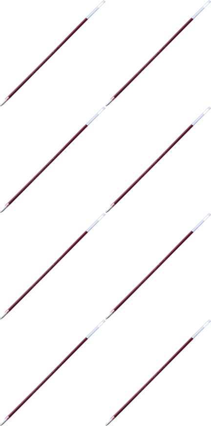 8x Wkład do długopisu Pentel, BK708, 1.0mm, czerwony