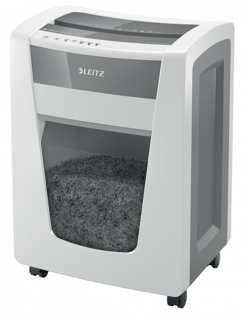Niszczarka do papieru Leitz IQ Office Pro P5, ścinek 2x15mm, 15 kartek, P-5 DIN, biały
