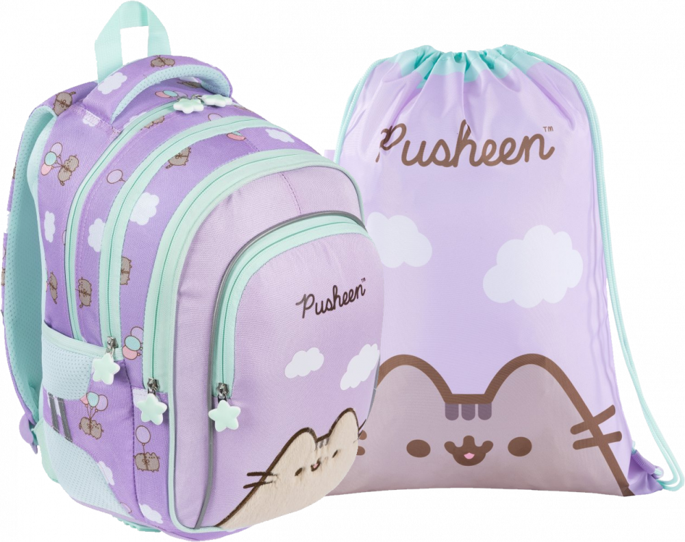 Zestaw: Plecak + worek na buty Pusheen Violet