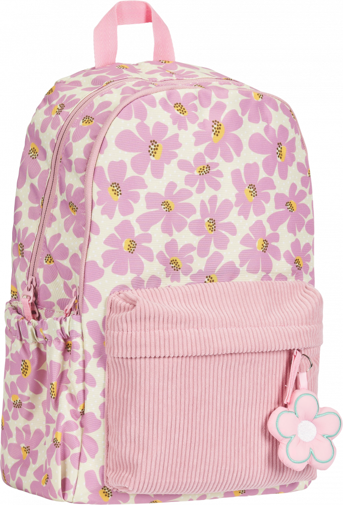 Plecak szkolny Oxford Bloom, dwukomorowy, 26l, 43x29x15cm, jasnoróżowy