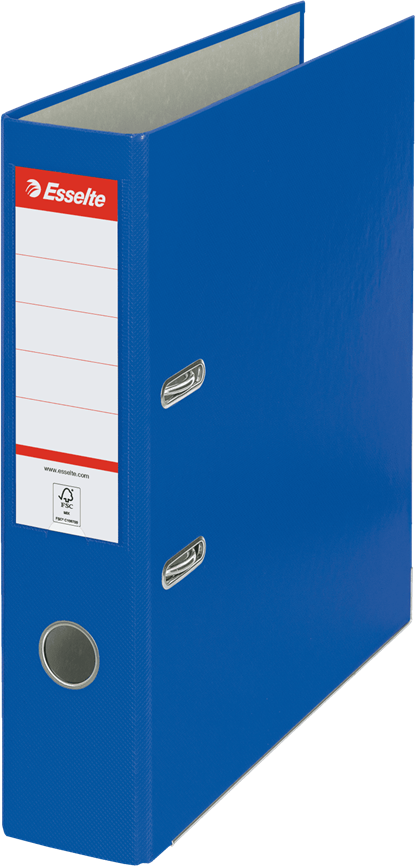 Segregator A4 Esselte, 75mm, do 500 kartek, ekonomiczny, niebieski