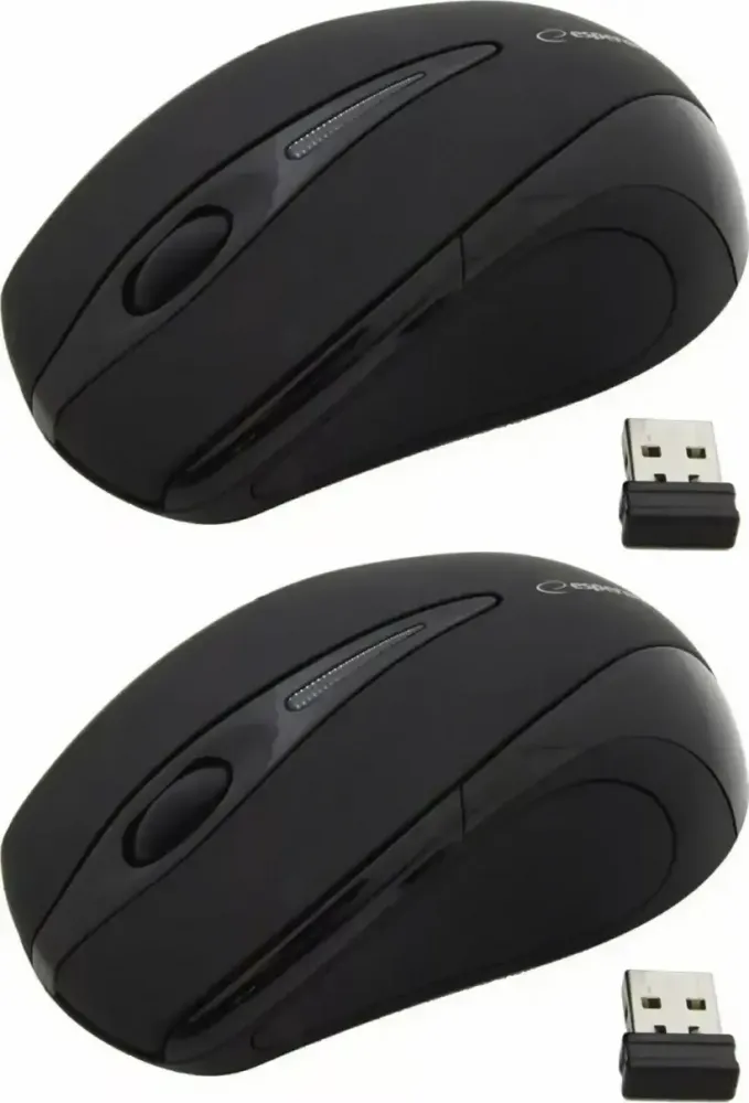 2x Mysz bezprzewodowa Esperanza EM101K 2.4GHZ USB, optyczna, czarny