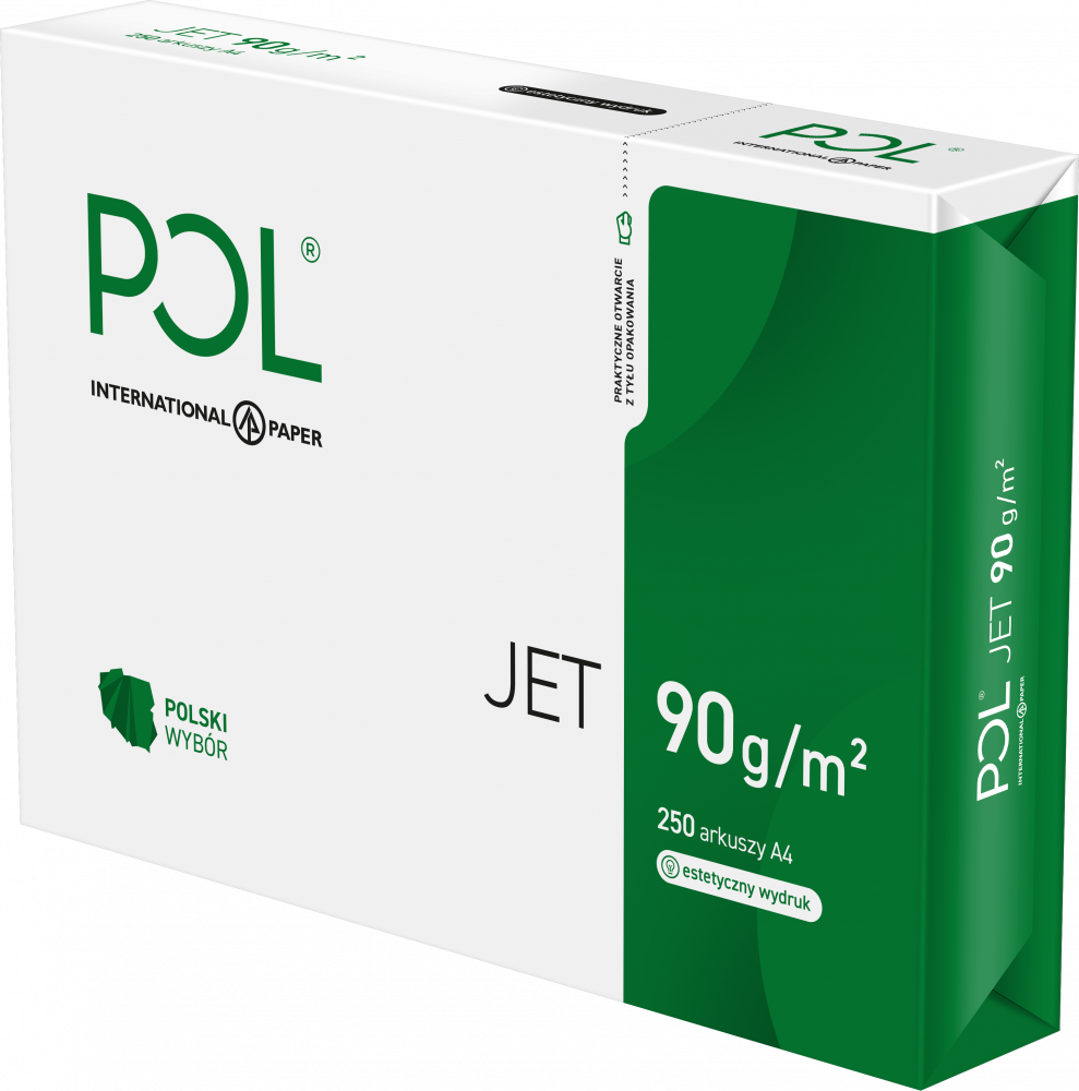 Papier ksero ekologiczny Poljet, A4, 90g/m2, 250 arkuszy, biały