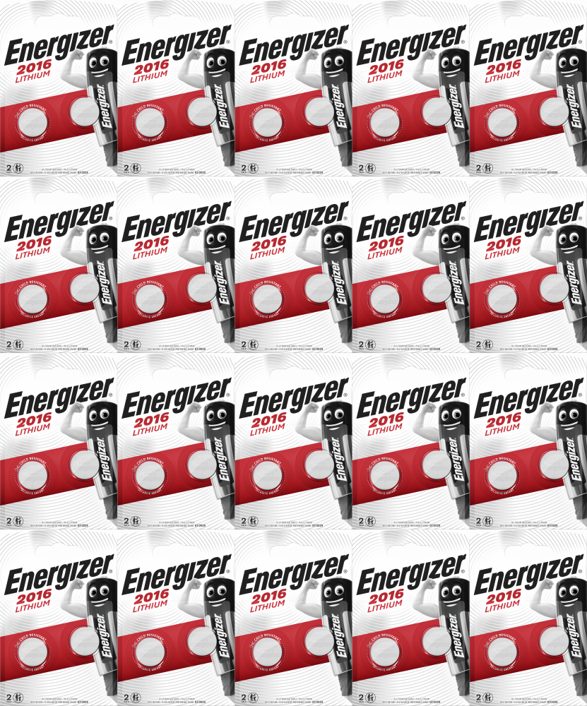 20x Bateria specjalistyczna Energizer, 3V, CR2016, 2 sztuki