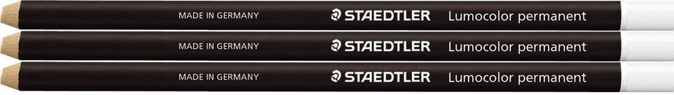 3x Kredka wodoodporna Staedtler Glasochrom, 1 sztuka, biały