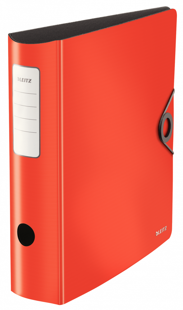 Segregator A4 Leitz Solid Active, PP, 82mm, do 500 kartek, jasnoczerwony