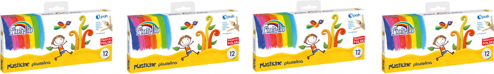 4x plastelina Fiorello, 192g, 12 kolorów