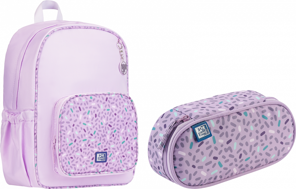 Zestaw: Plecak szkolny + Piórnik Oxford Kids, fioletowy