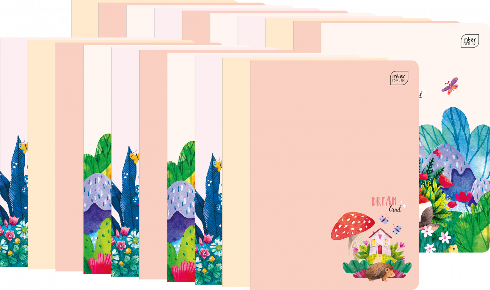 20x Zeszyt w wąskie linie Interdruk UV Girls, A5, 16 kartek, mix wzorów