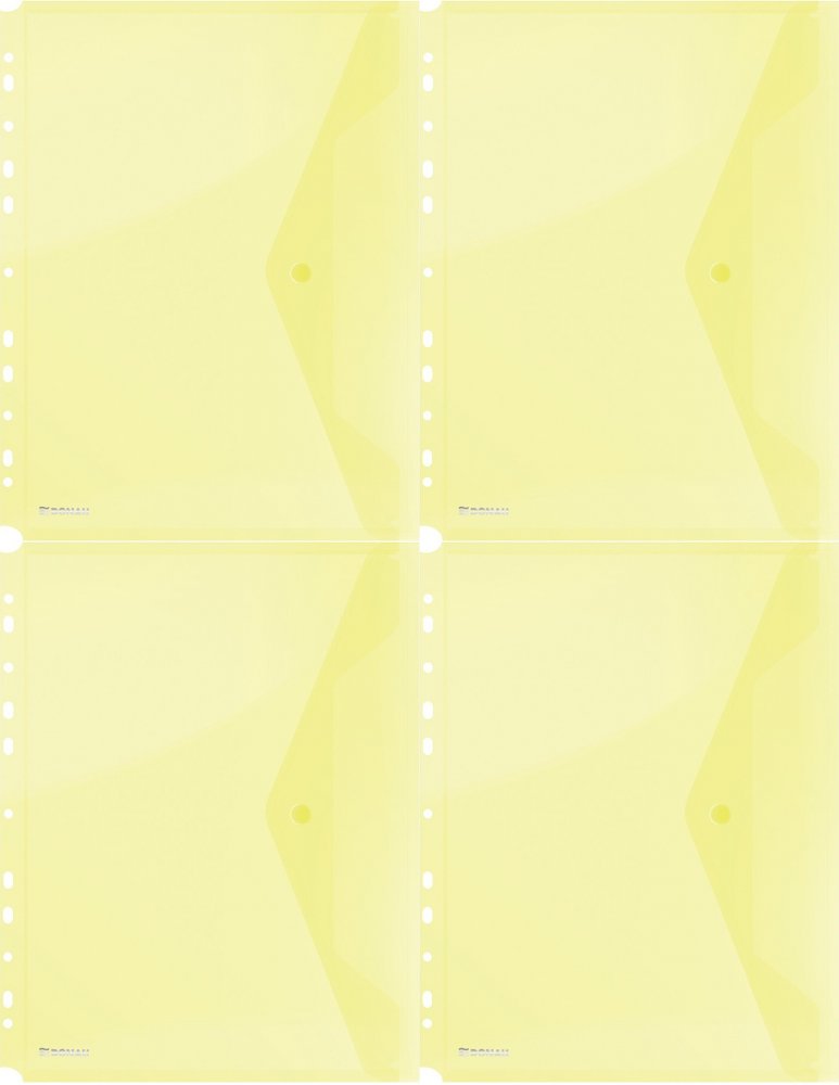 4x Teczka koperta do segregatora A4, Donau, na zatrzask, żółty