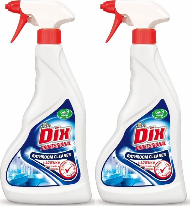 2x Mleczko w sprayu do łazienki Gold Drop Dix Professional, z rozpylaczem, 500ml