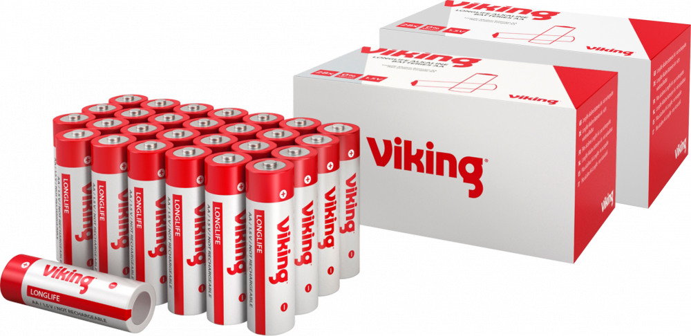 2x Bateria alkaliczna Viking Longlife, AA, 28 sztuk