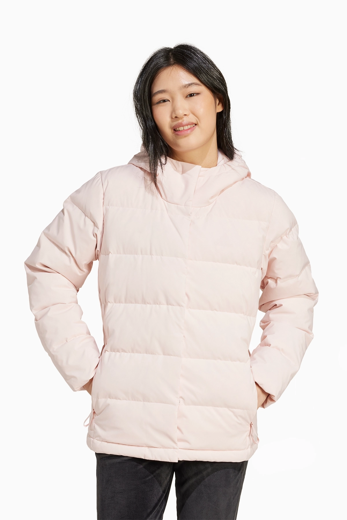 Kurtka adidas Helionic Hooded Down - Różowy