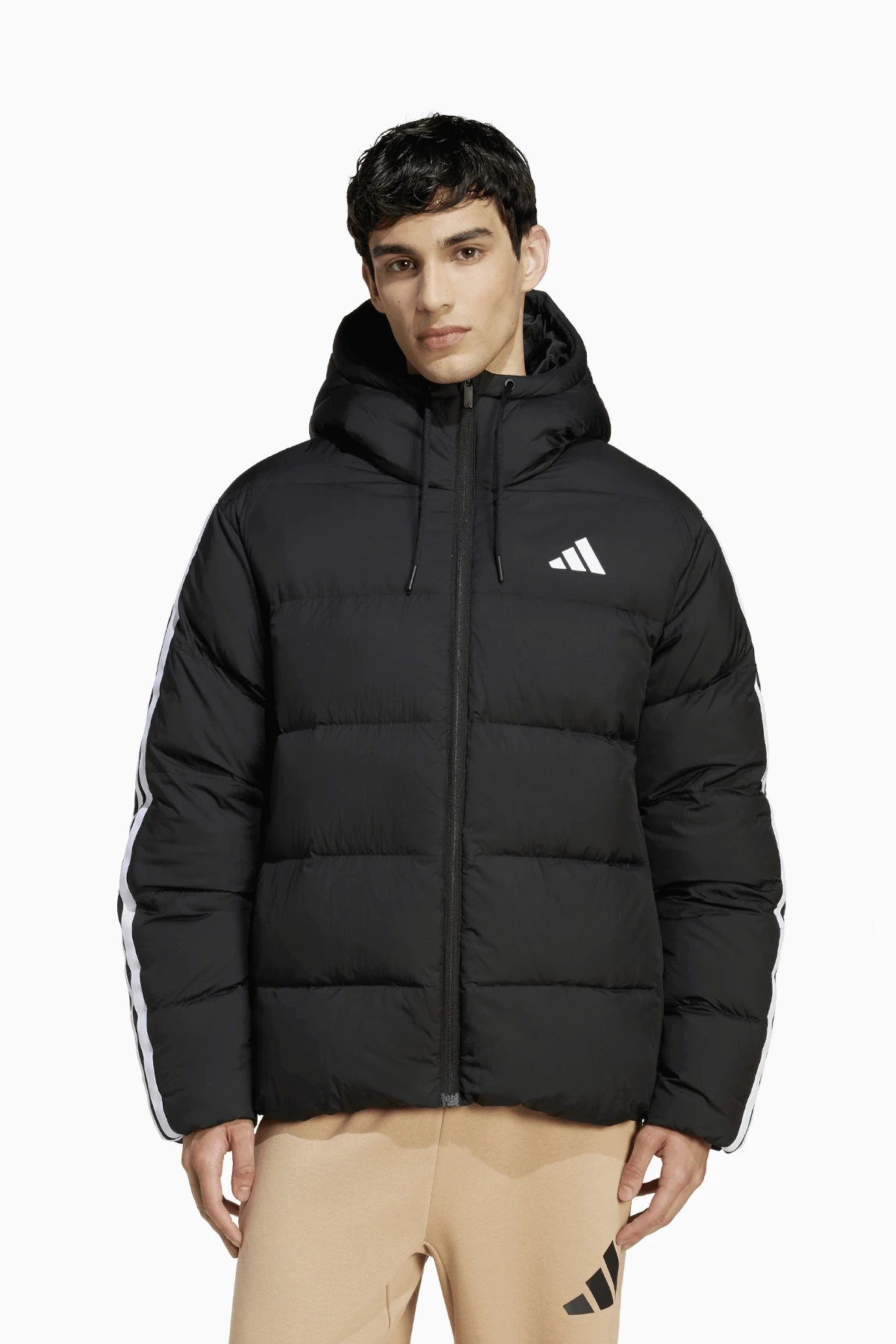 Kurtka adidas Essentials 3-Stripes Puffer Down - Czarny