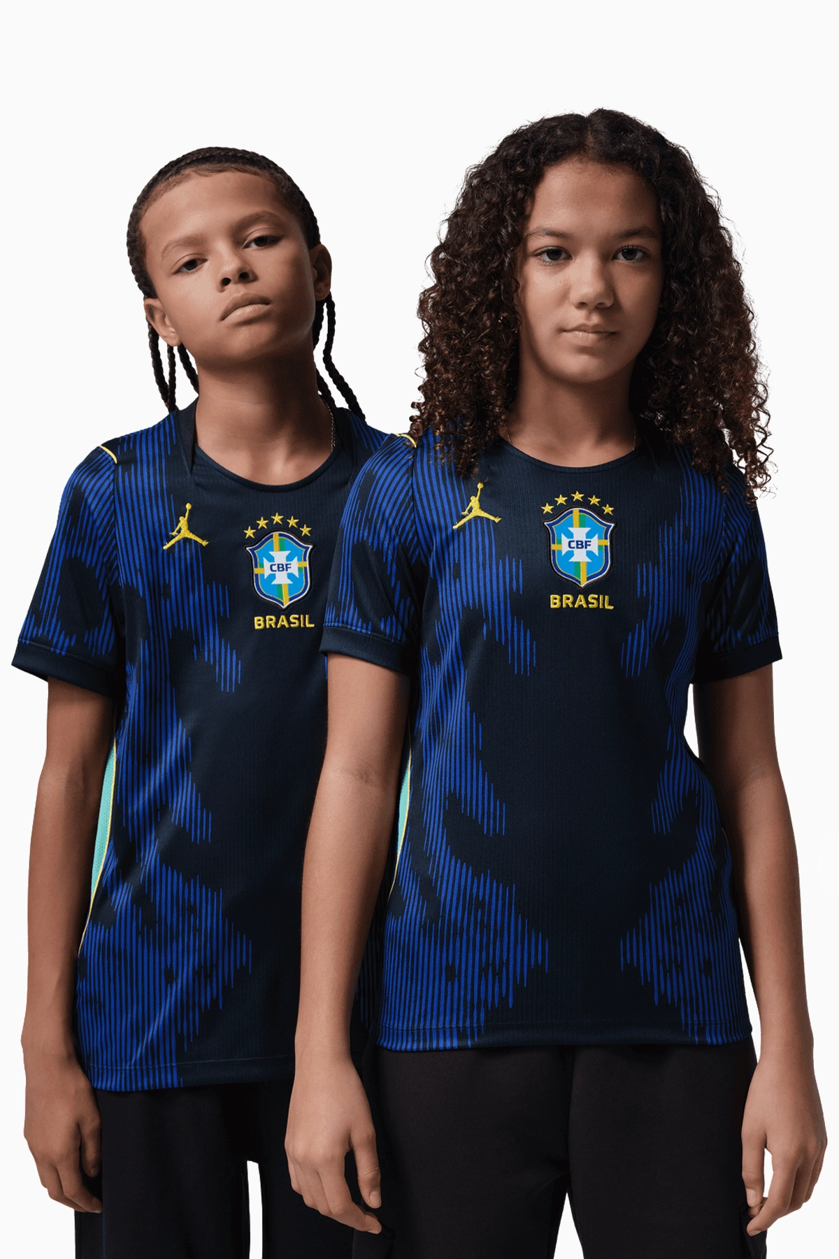 Koszulka Reprezentacji Brazylii Nike x Jordan 2026 Wyjazdowa Stadium Junior - Granatowy
