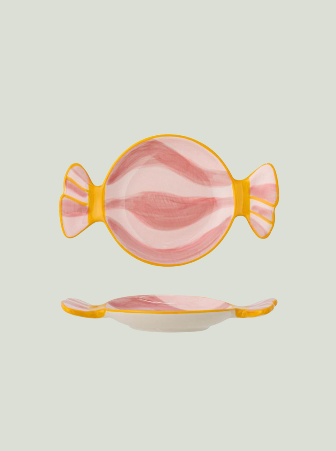 Talerz do serwowania Caramella, różowy, kamionka Bloomingville MINI