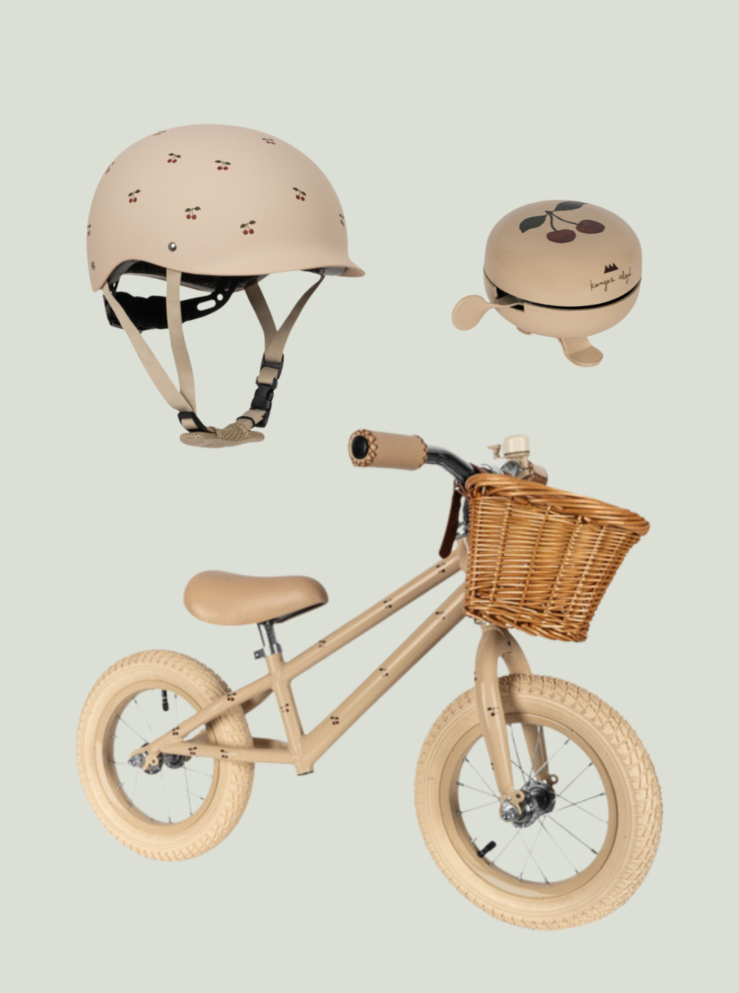 Zestaw Rower Biegowy, Kask, Dzwonek - CHERRY Konges Sløjd