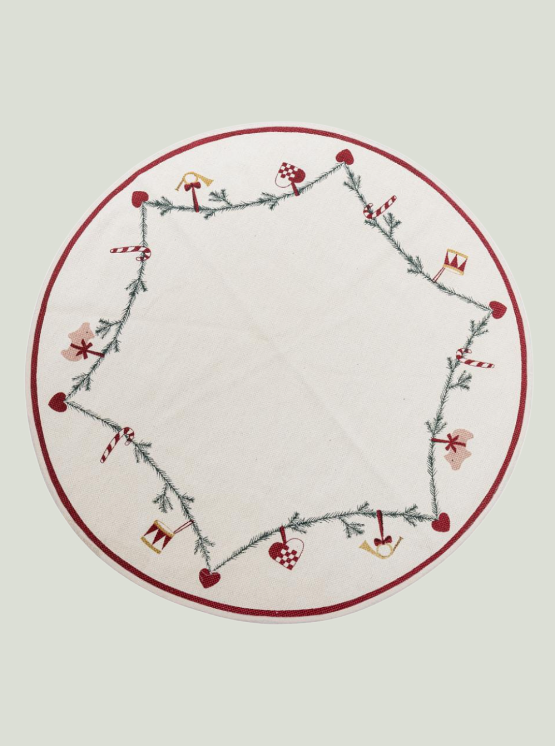 Dywan choinkowy, czerwony, bawełna Bloomingville