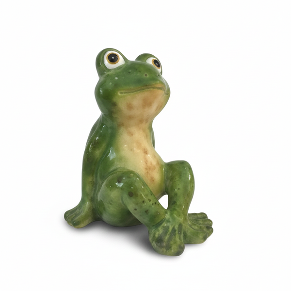 Figurka żaba zielona siedząca 36,5x42cm