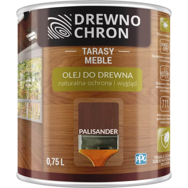 Olej do drewna Tarasy / meble Palisander 0,75L Drewnochron
