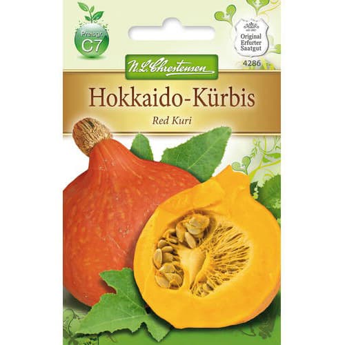 1 szt, Hokkaidokürbis Red Kuri - Samen: Ilość w opakowaniu: 1 Stück
