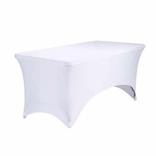 Pokrowiec elastyczny biały na stół bankietowy 240x86cm