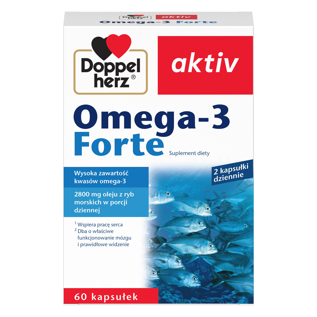 Doppelherz aktiv omega-3 forte, 60 kapsułek