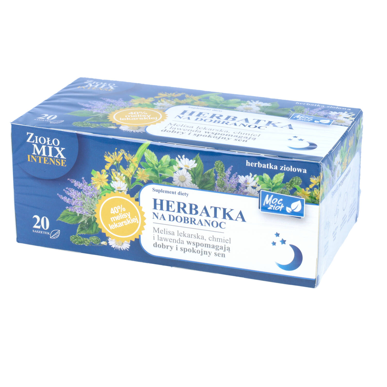 Zdrowe korzyści - ziołomix intense, herbatka na dobranoc, 20 saszetek