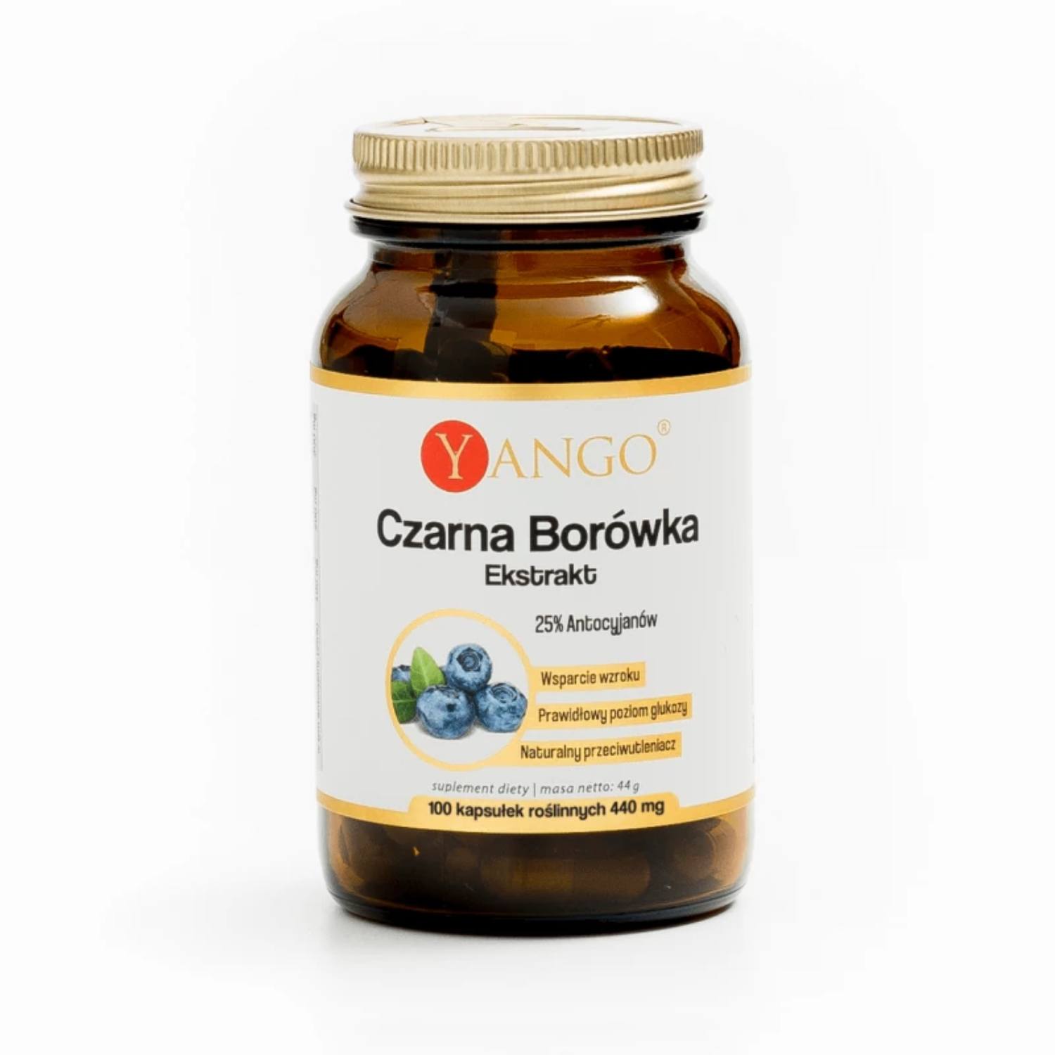 Yango czarna borówka, 100 kapsułek