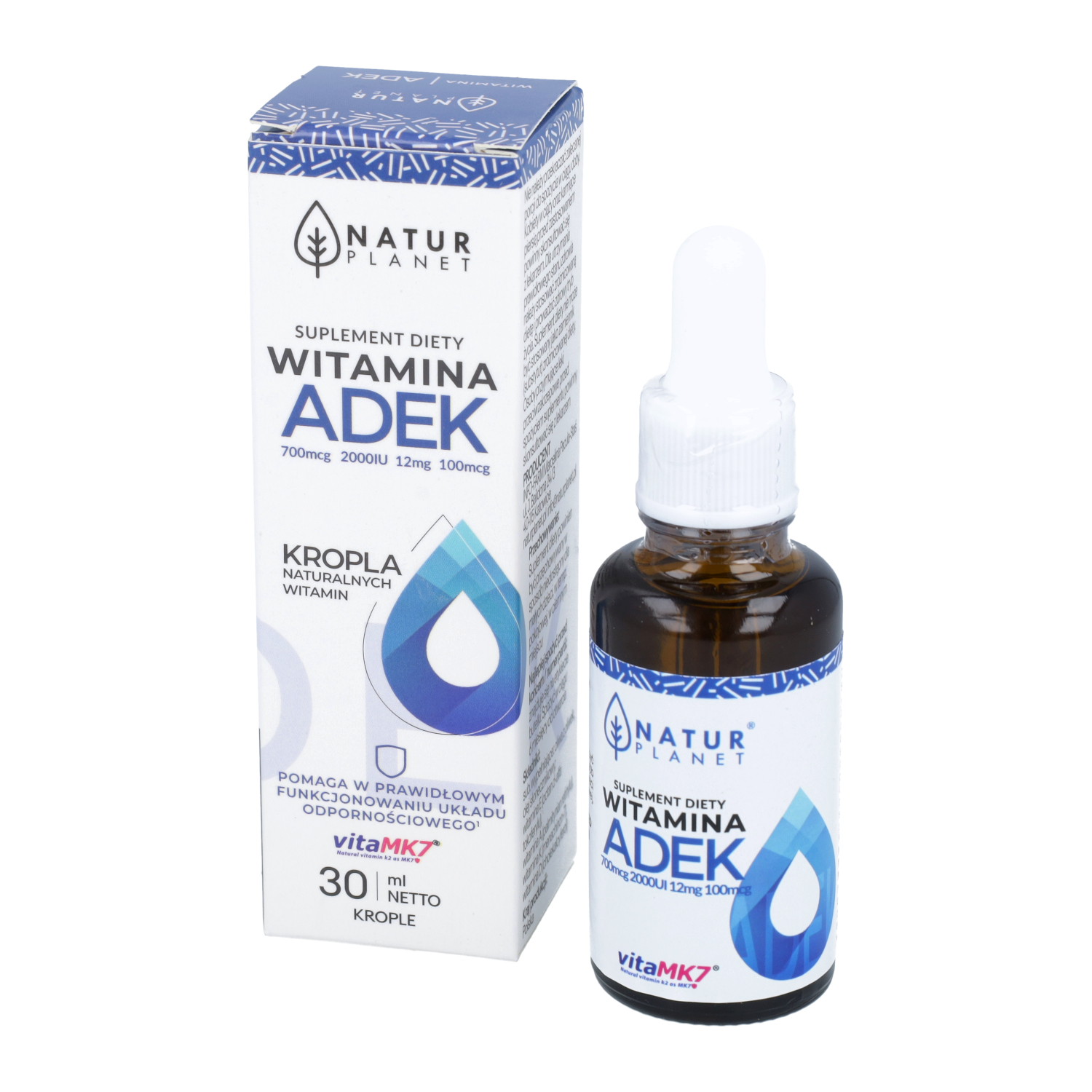 Natur planet - witamina adek, krople, 30 ml