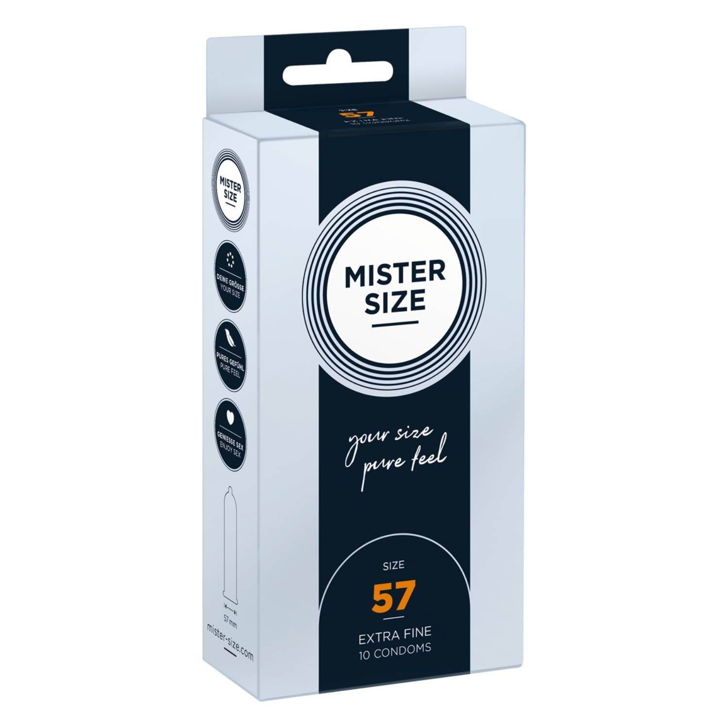 Mister size - prezerwatywy dopasowane do rozmiaru 57 mm, 10 sztuk (data ważności: 30.04.2026)