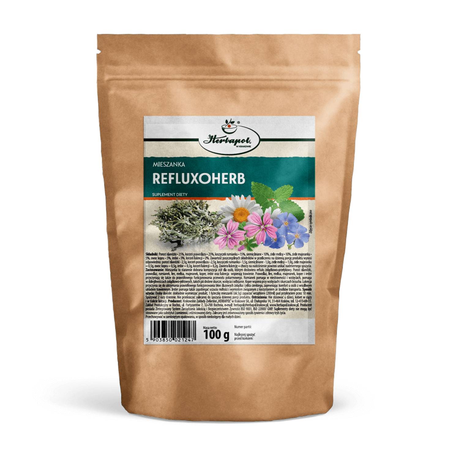 Herbapol kraków, mieszanka refluxoherb, 100 g