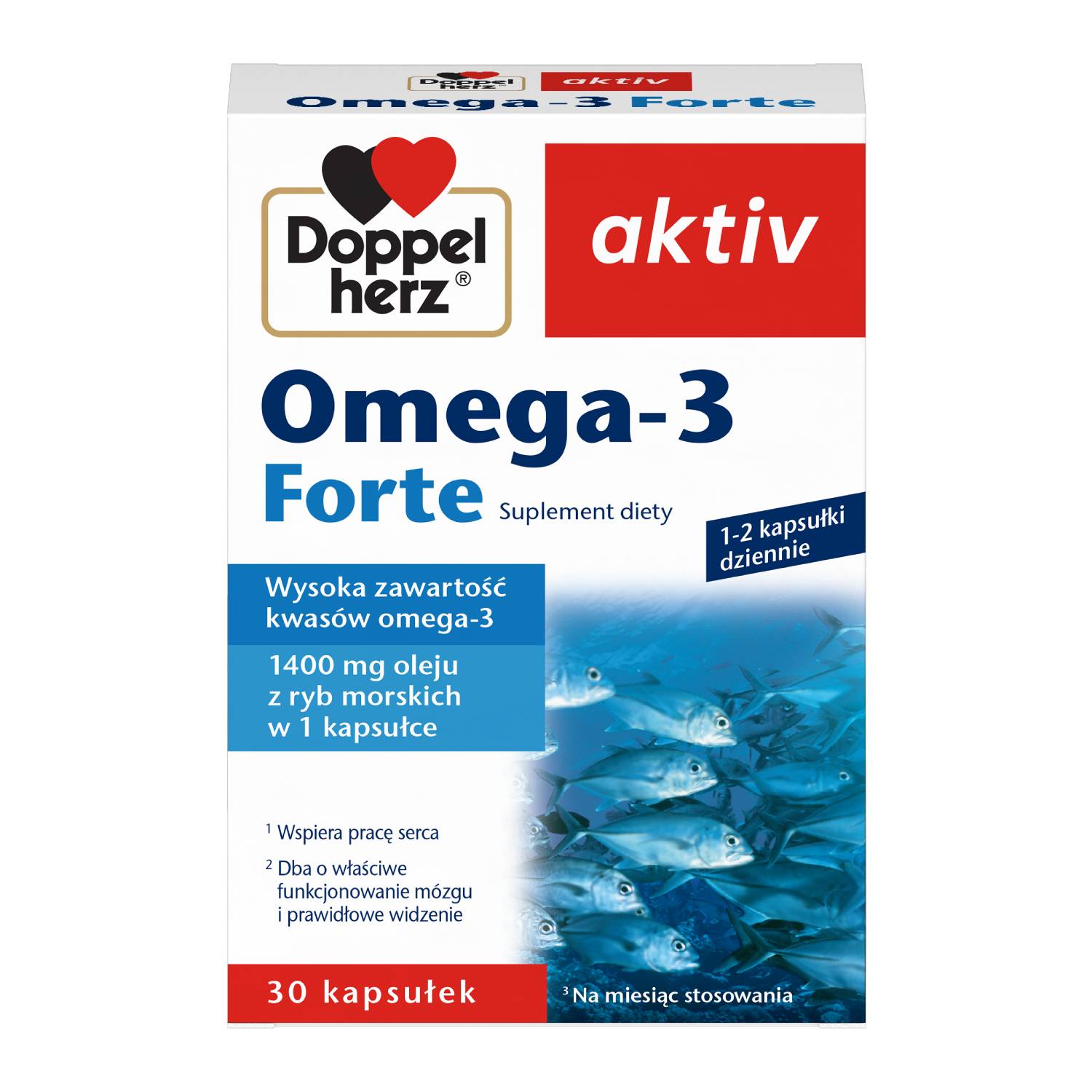 Doppelherz aktiv omega 3 forte, 30 kapsułek