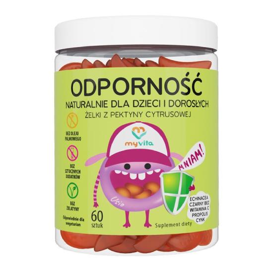 Myvita odporność, dla dzieci i dorosłych, 60 żelek