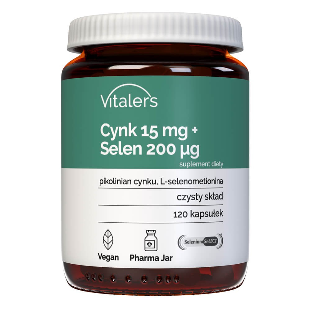 Vitaler's cynk 15 mg + selen 200 mcg, 120 kapsułek