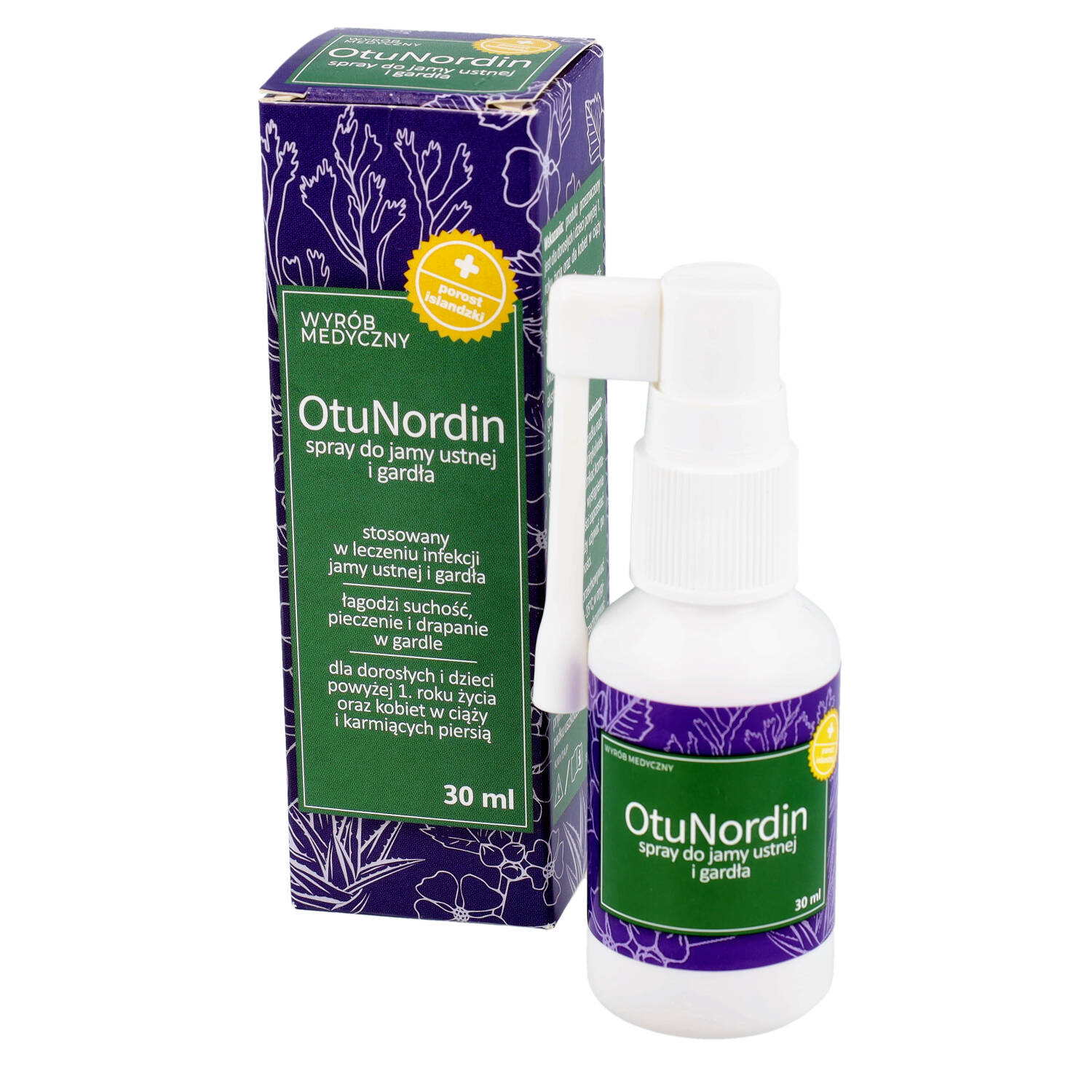 Zdrowe korzyści otunordin, spray do gardła, 30 ml