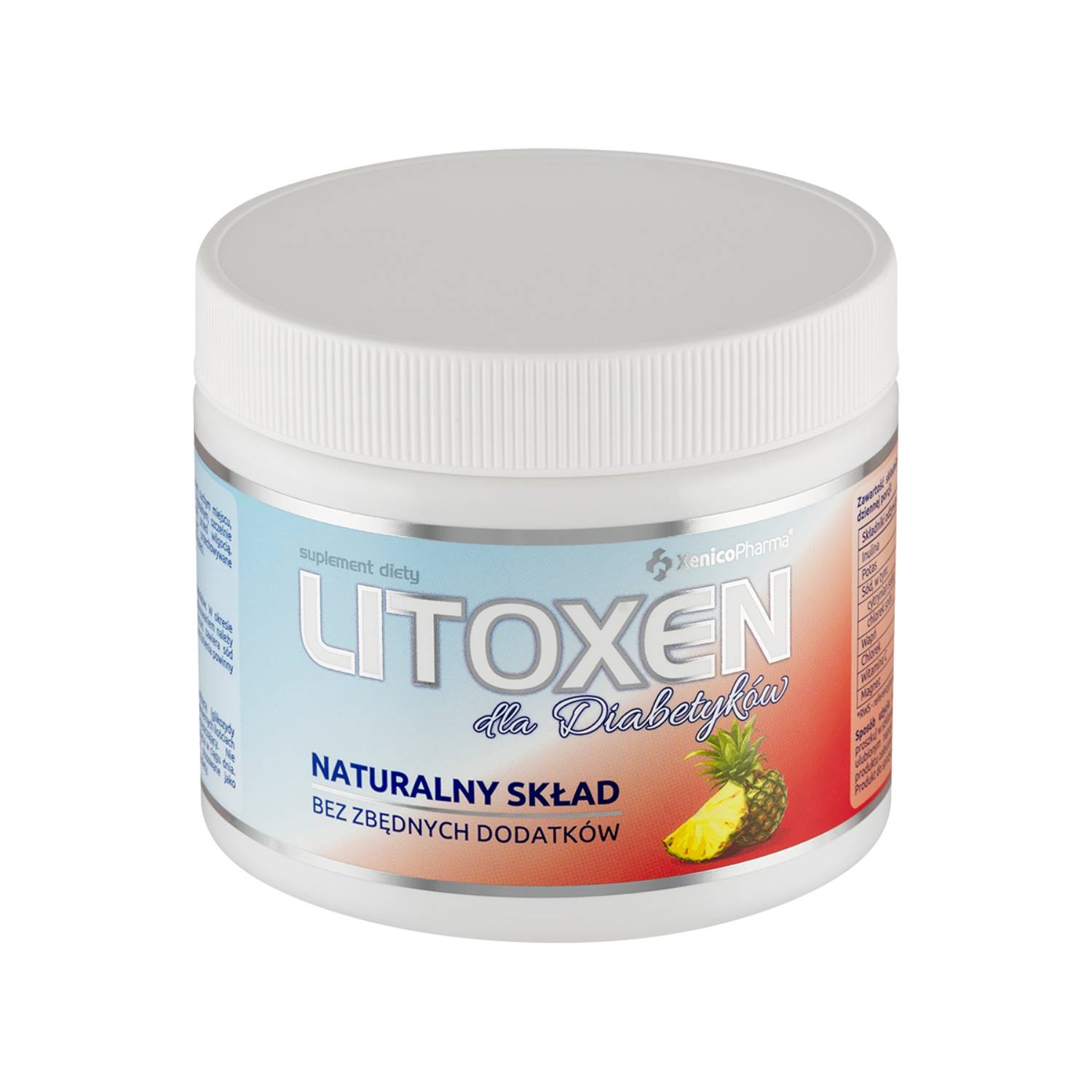 Litoxen elektrolity dla diebetyków, smak ananasowy, 162 g