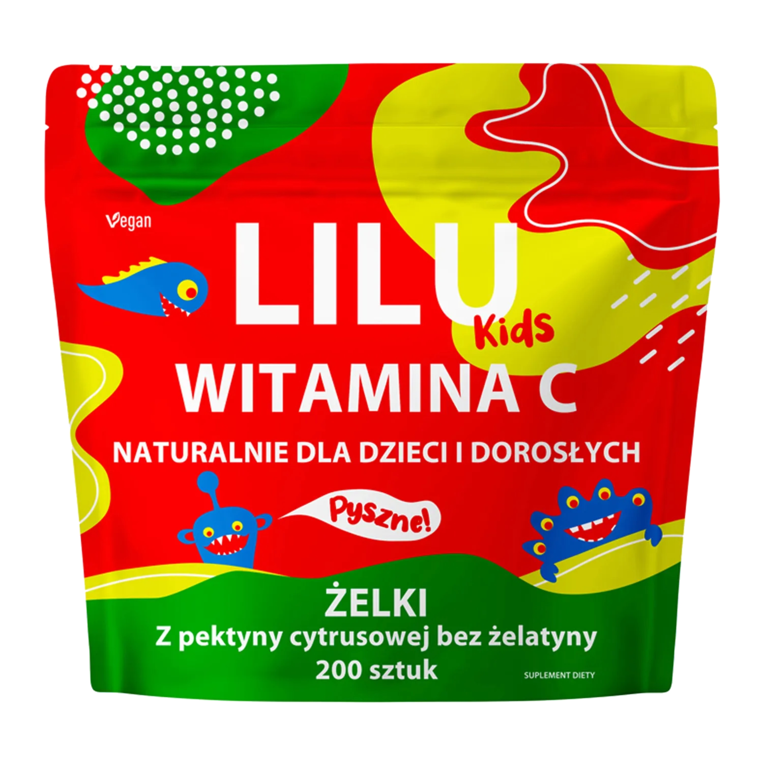 Lilu kids - witamina c, żelki dla dorosłych i dzieci, 200 sztuk