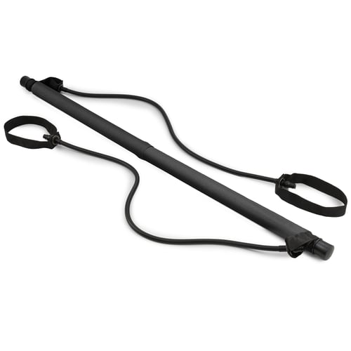 Kit de barre de pilates avec extenseurs Noir