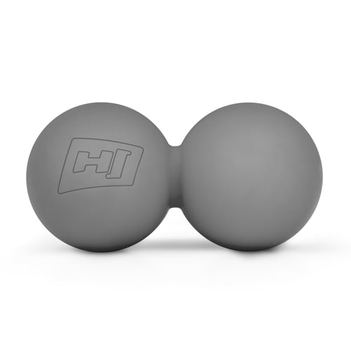 Duo-Massageball aus Silikon 63 mm grau
