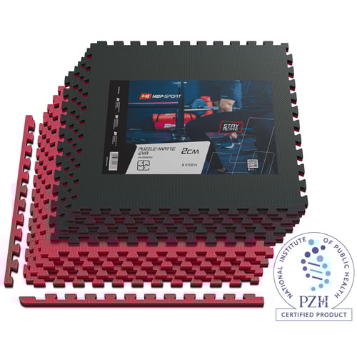 Puzzlematte EVA 2cm - 8 Stück schwarz/rot