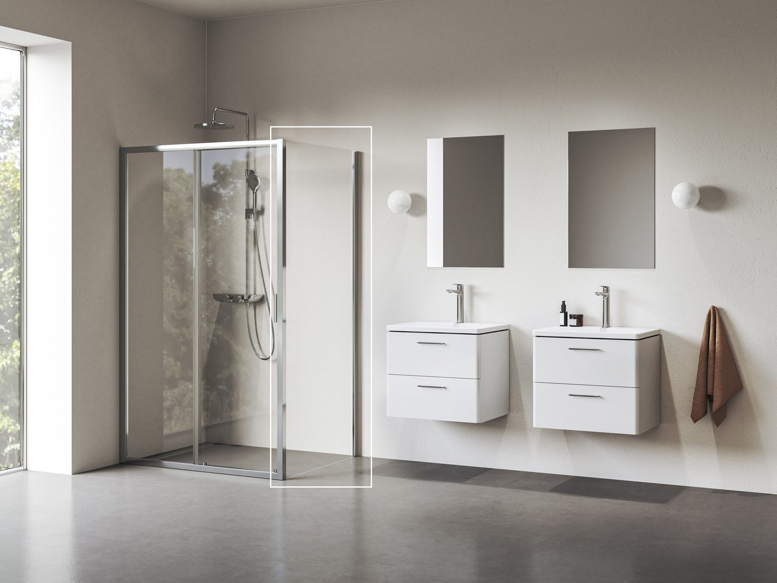 Ravak Blix II ścianka prysznicowa NBLPS 90 cm bright alu/szkło przezroczyste 9BM70C00Z1