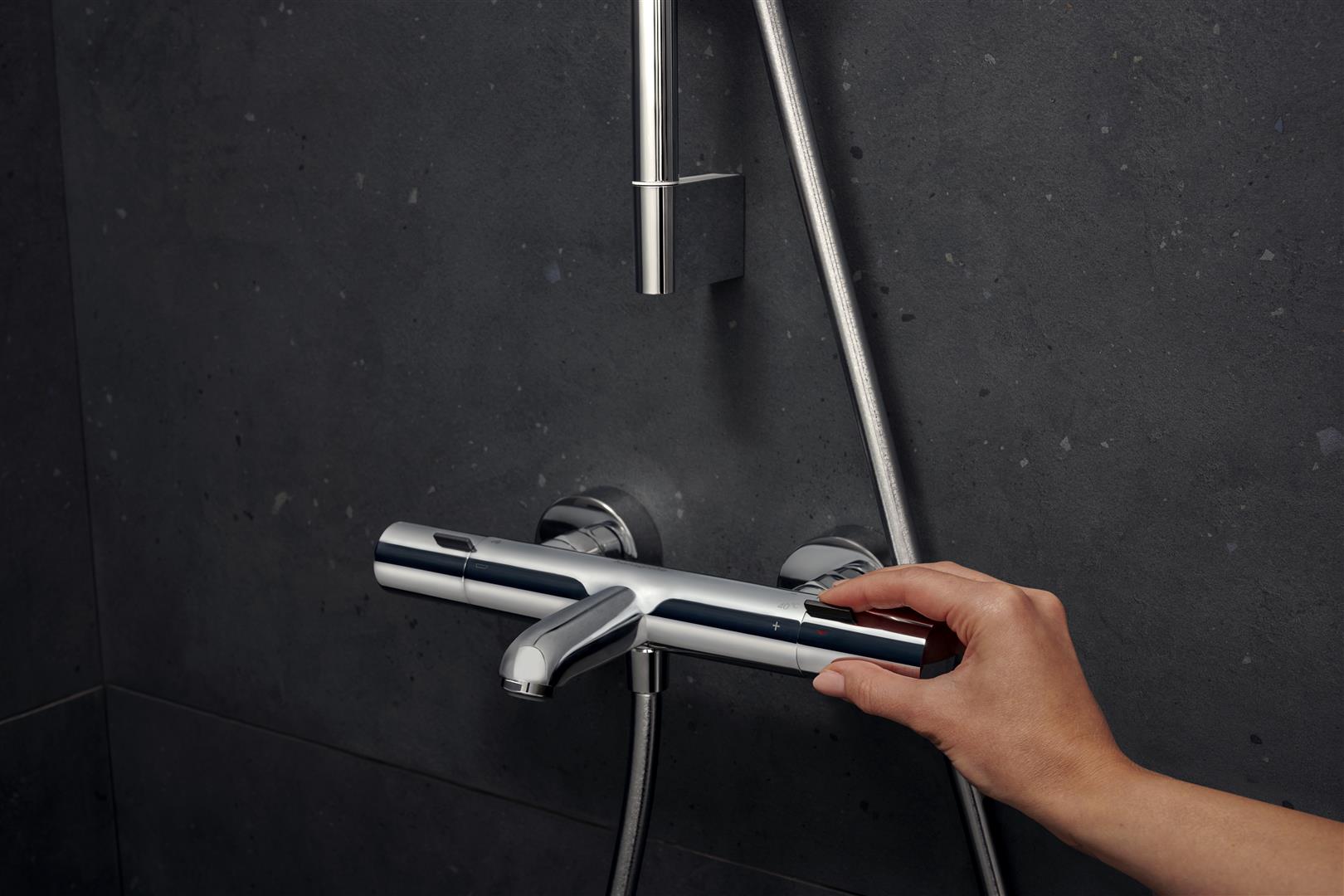 Hansgrohe Ecostat Fine bateria wannowo-prysznicowa ścienna termostatyczna chrom 13325000